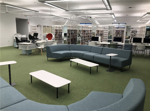 Samohi Library refresh with new furniture 